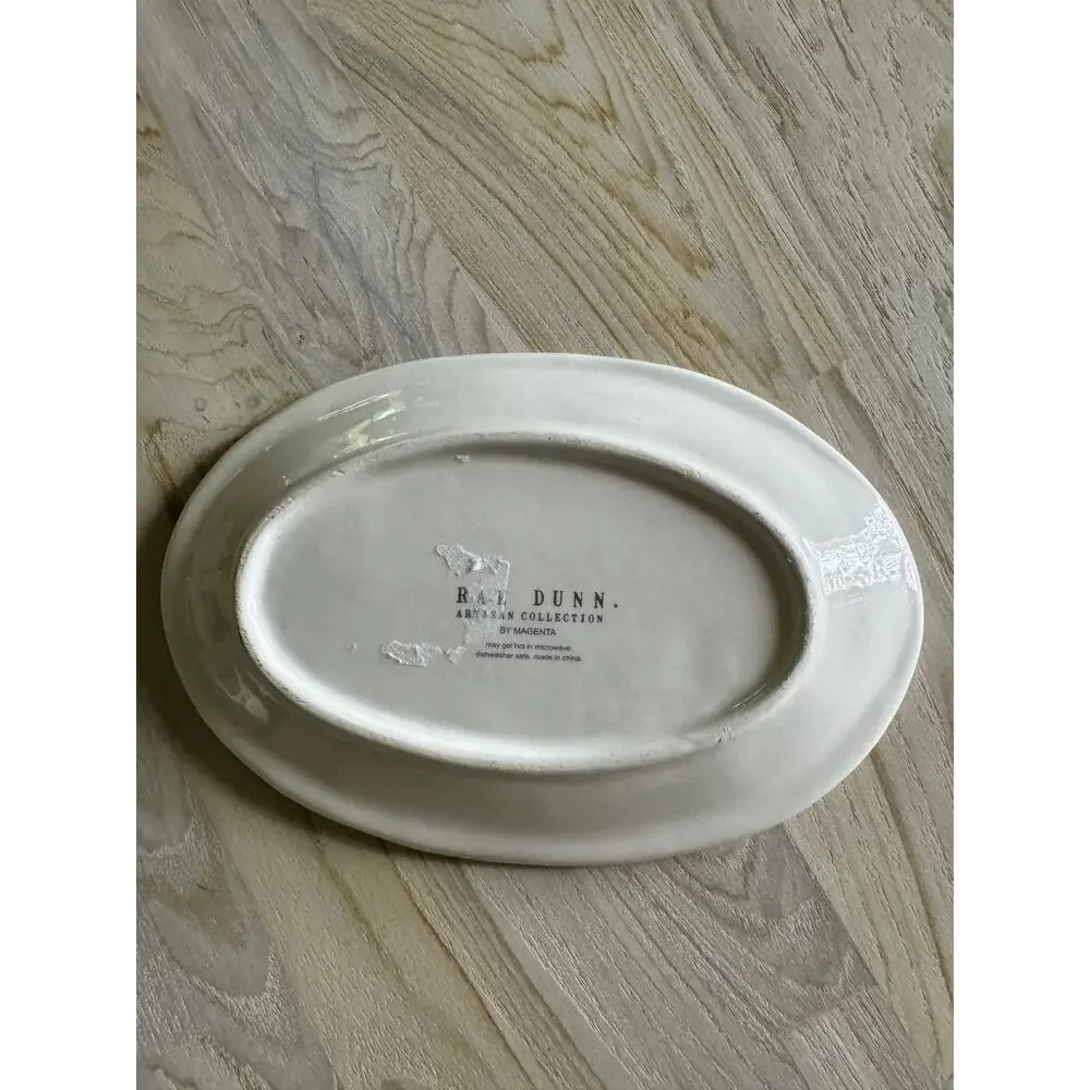Set of 2 Rae Dunn Artisian Collection Hocus Pocus / Spooky Oval Plate Halloween